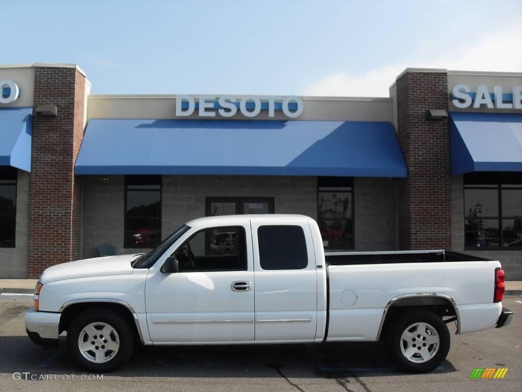 2006 Silverado 1500 LT Extended Cab - Summit White / Dark Charcoal photo #1