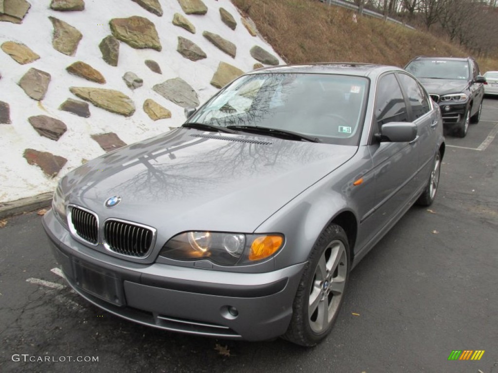 2005 3 Series 330xi Sedan - Silver Grey Metallic / Grey photo #9