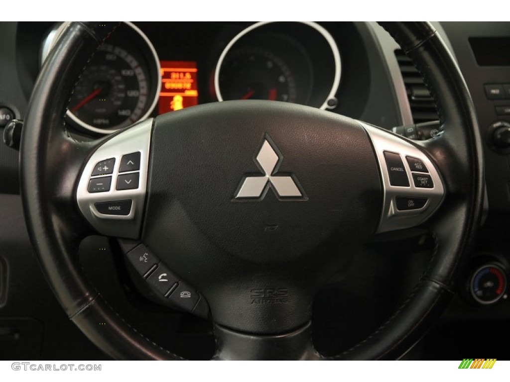 2009 Outlander ES 4WD - Diamond White Pearl / Black photo #6