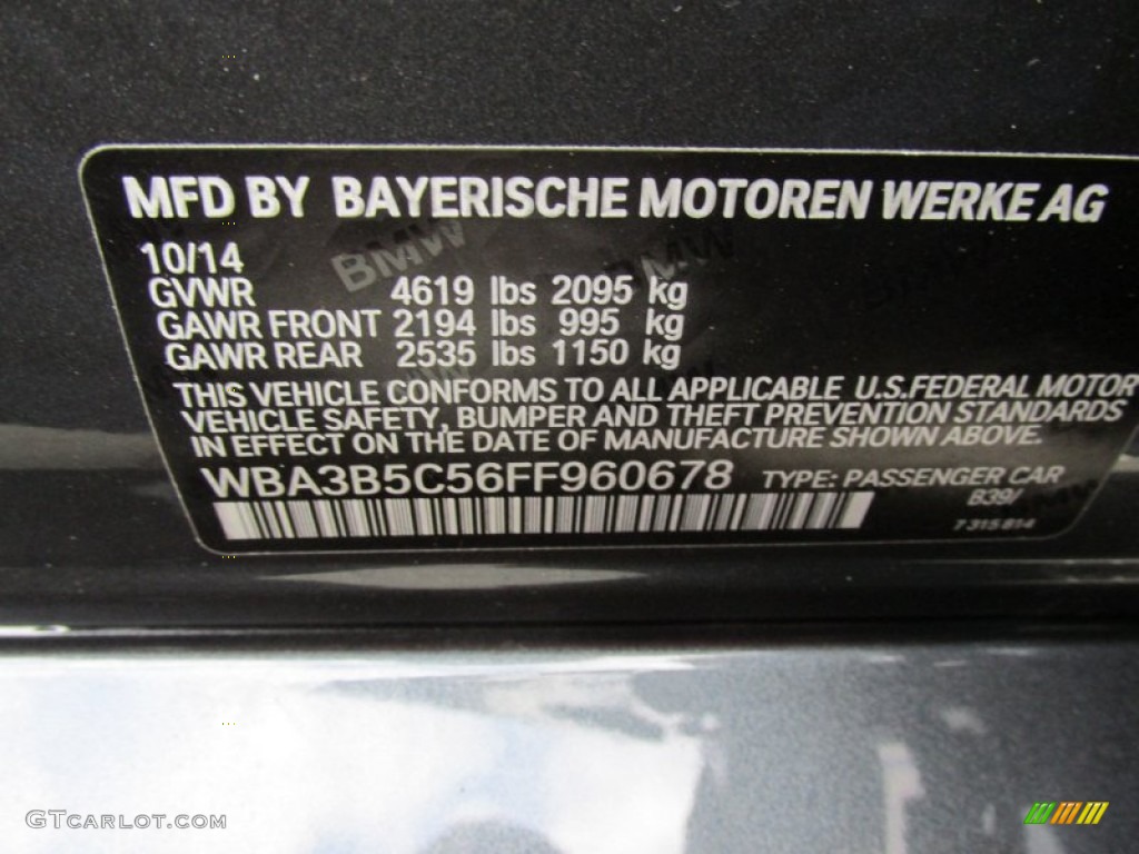 2015 3 Series 328i xDrive Sedan - Mineral Grey Metallic / Black photo #19