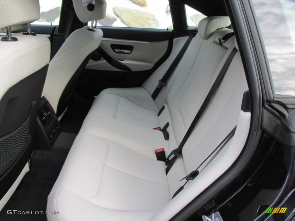 Ivory White and Black Interior 2015 BMW 4 Series 435i xDrive Gran Coupe Photo #99772889