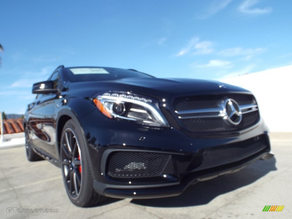 2015 GLA 45 AMG 4Matic - Night Black / Black w/Red Cut photo #21