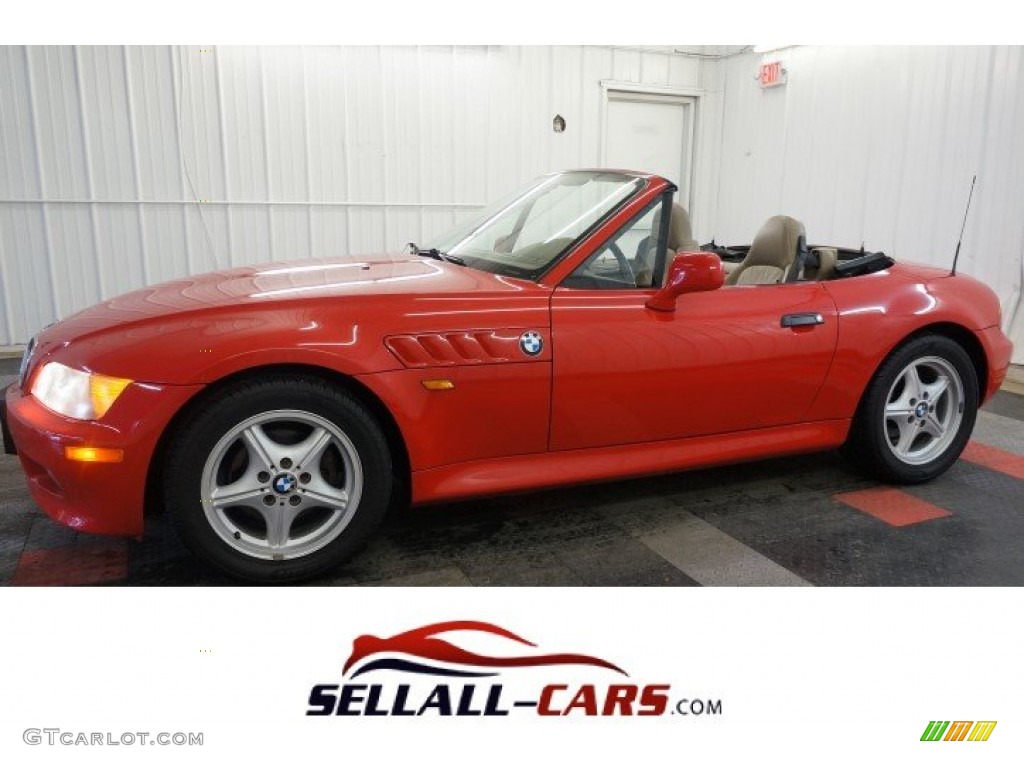 1996 Z3 1.9 Roadster - Bright Red / Tan photo #1