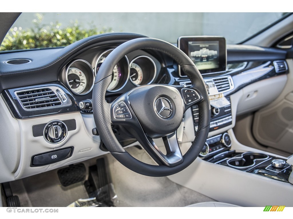 Porcelain/Black Interior 2015 Mercedes-Benz CLS 400 Coupe Photo #99778586