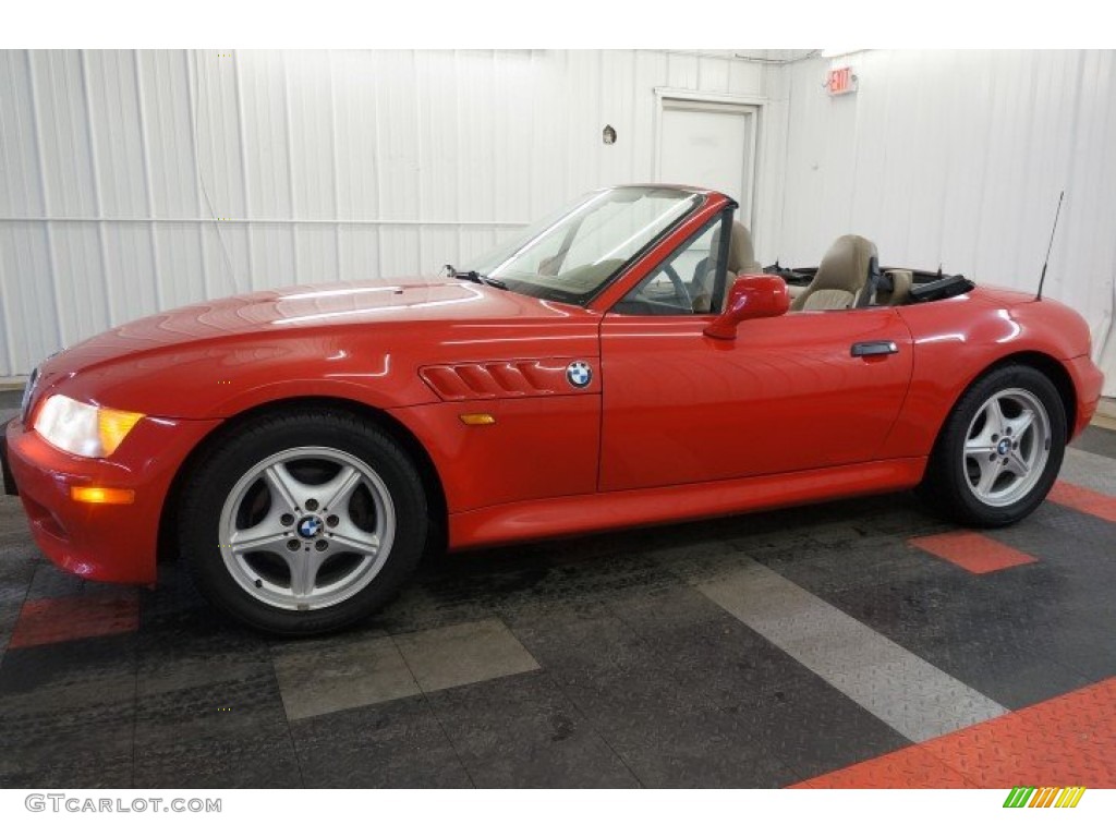 1996 Z3 1.9 Roadster - Bright Red / Tan photo #2
