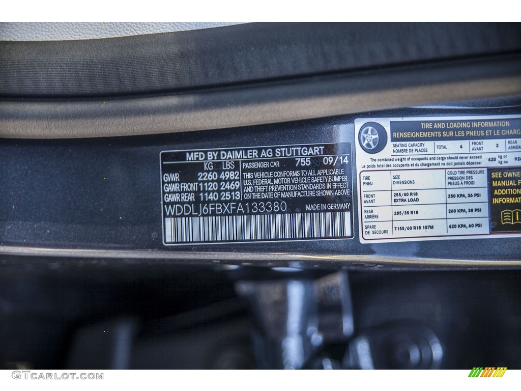 2015 CLS Color Code 755 for Steel Grey Metallic Photo #99778658