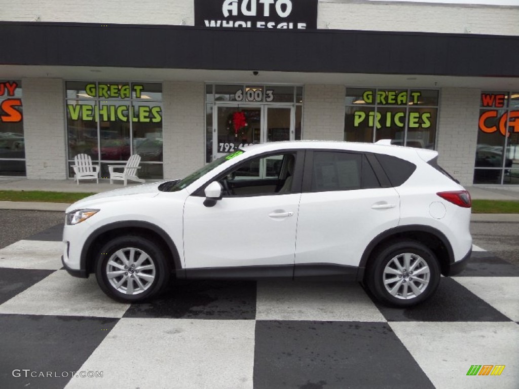 2013 CX-5 Touring - Crystal White Pearl Mica / Sand photo #1