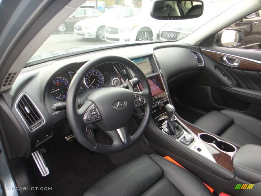 Graphite Interior 2014 Infiniti Q 50S 3.7 Photo #99783950