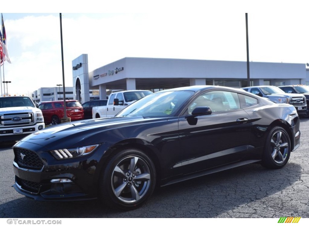 2015 Mustang EcoBoost Premium Coupe - Black / Ceramic photo #3