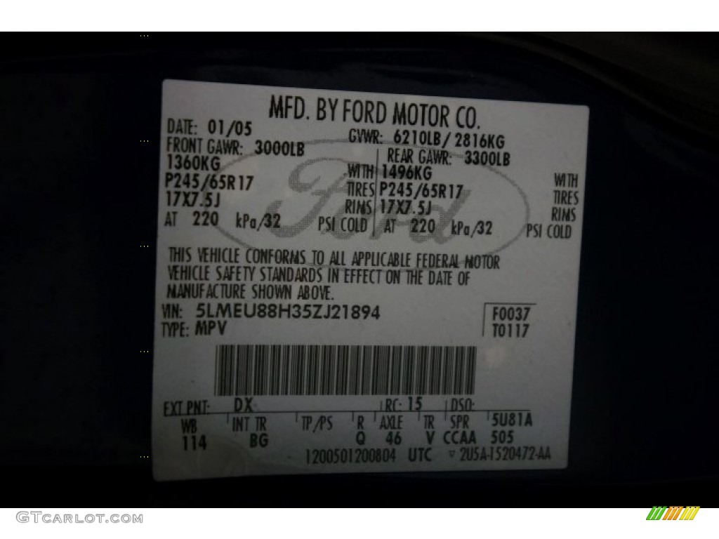 2005 Aviator Luxury AWD - Dark Blue Pearl Metallic / Dove Grey photo #15