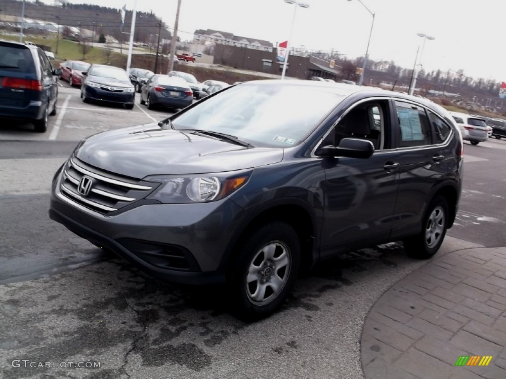 2012 CR-V LX 4WD - Polished Metal Metallic / Gray photo #4