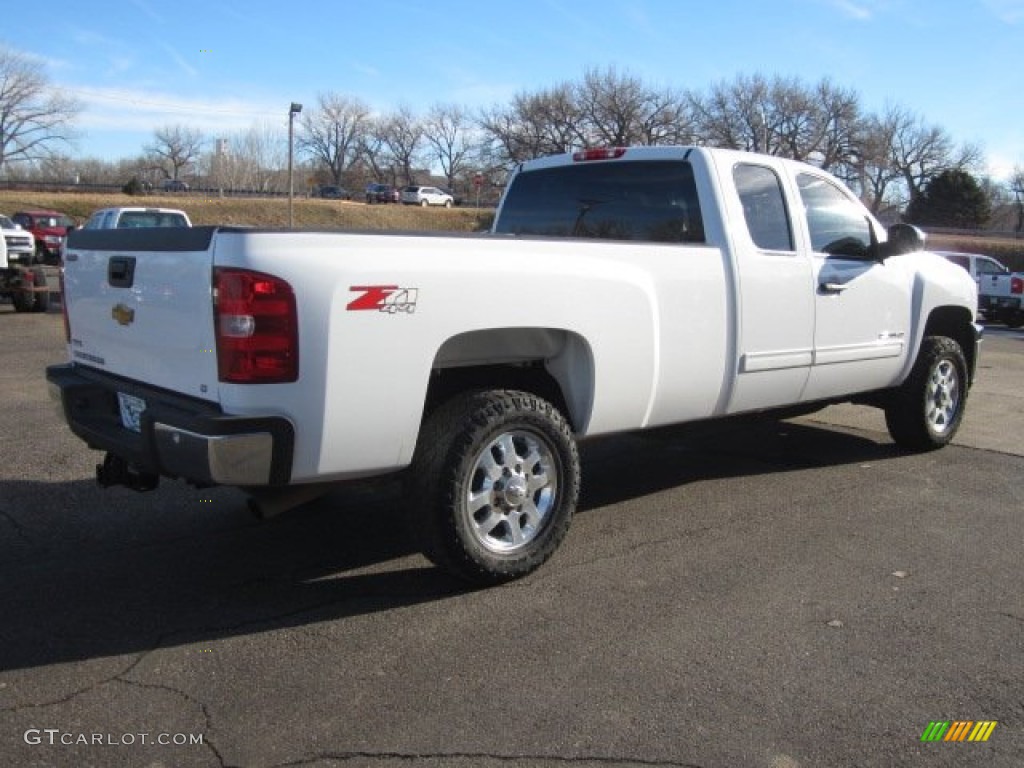 2012 Silverado 2500HD LT Extended Cab 4x4 - Summit White / Light Titanium/Dark Titanium photo #3