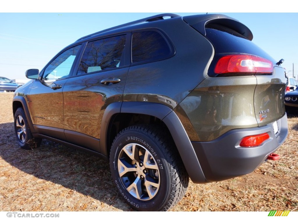 ECO Green Pearl 2015 Jeep Cherokee Trailhawk 4x4 Exterior Photo #99790490