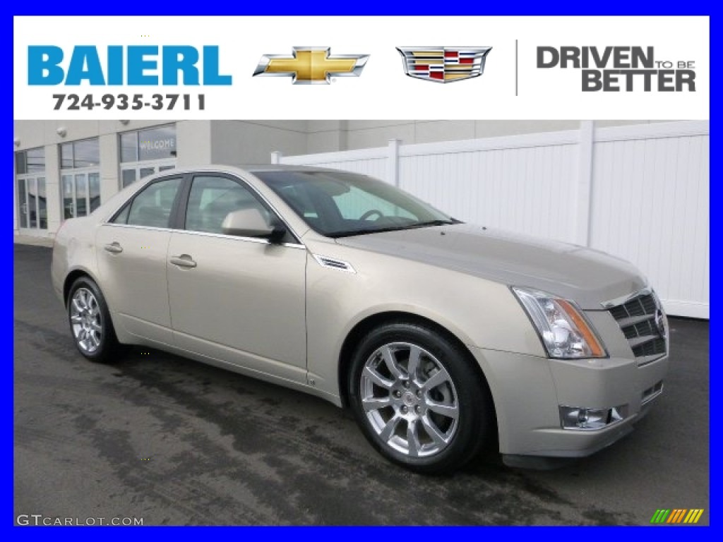 2009 CTS 4 AWD Sedan - Gold Mist / Cashmere/Cocoa photo #1
