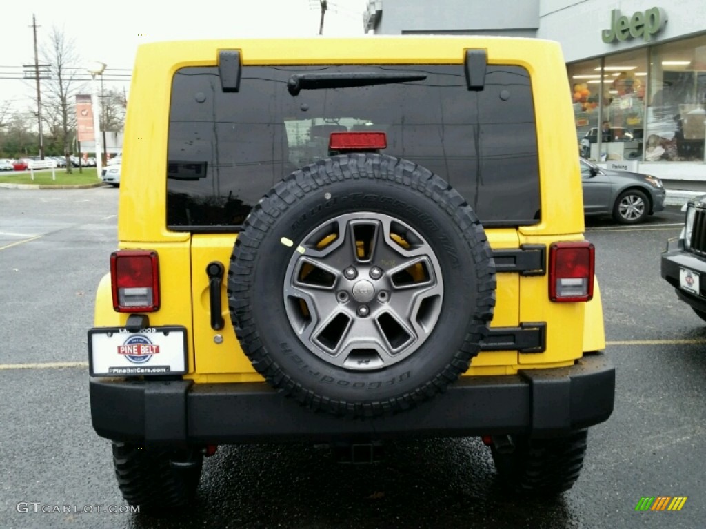 2015 Wrangler Unlimited Rubicon 4x4 - Baja Yellow / Black photo #5