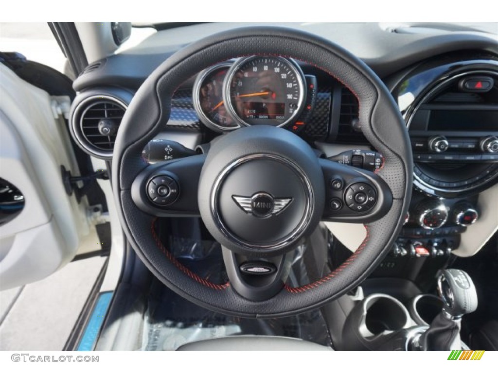 2015 Mini Cooper S Hardtop 4 Door Carbon Black Steering Wheel Photo #99795353