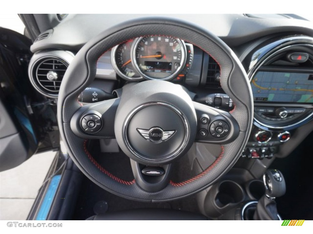 2015 Mini Cooper Hardtop 4 Door Carbon Black Steering Wheel Photo #99795434