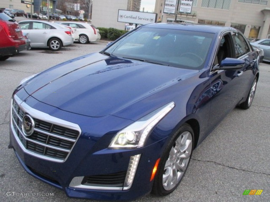 Opulent Blue Metallic 2014 Cadillac CTS Premium Sedan AWD Exterior Photo #99795587