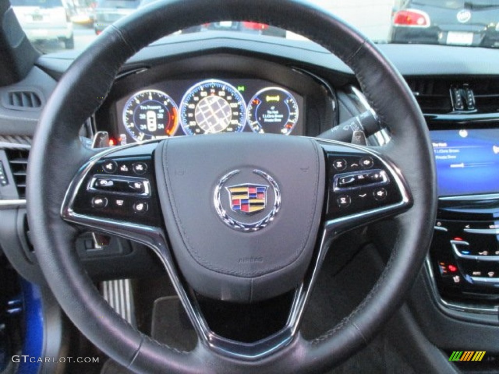 2014 Cadillac CTS Premium Sedan AWD Jet Black/Jet Black Steering Wheel Photo #99795632