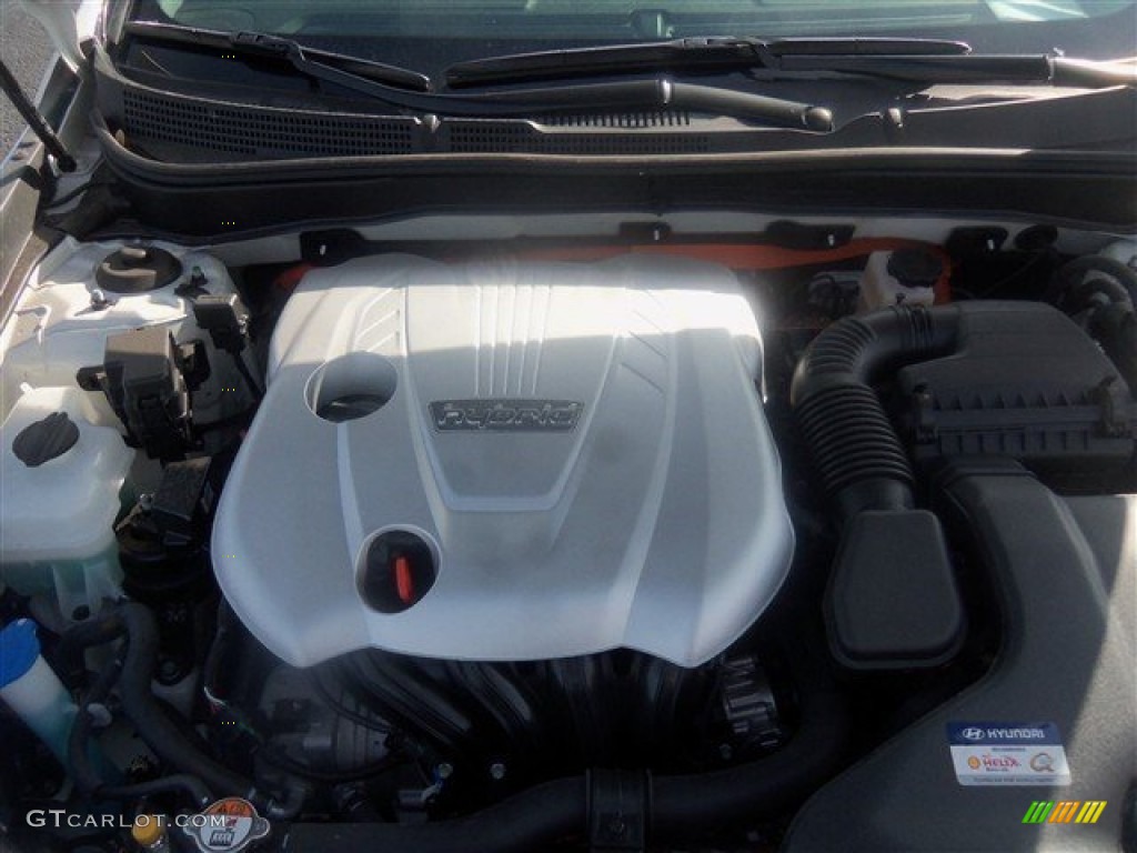 2014 Sonata Hybrid Limited - Pearl White / Gray photo #2