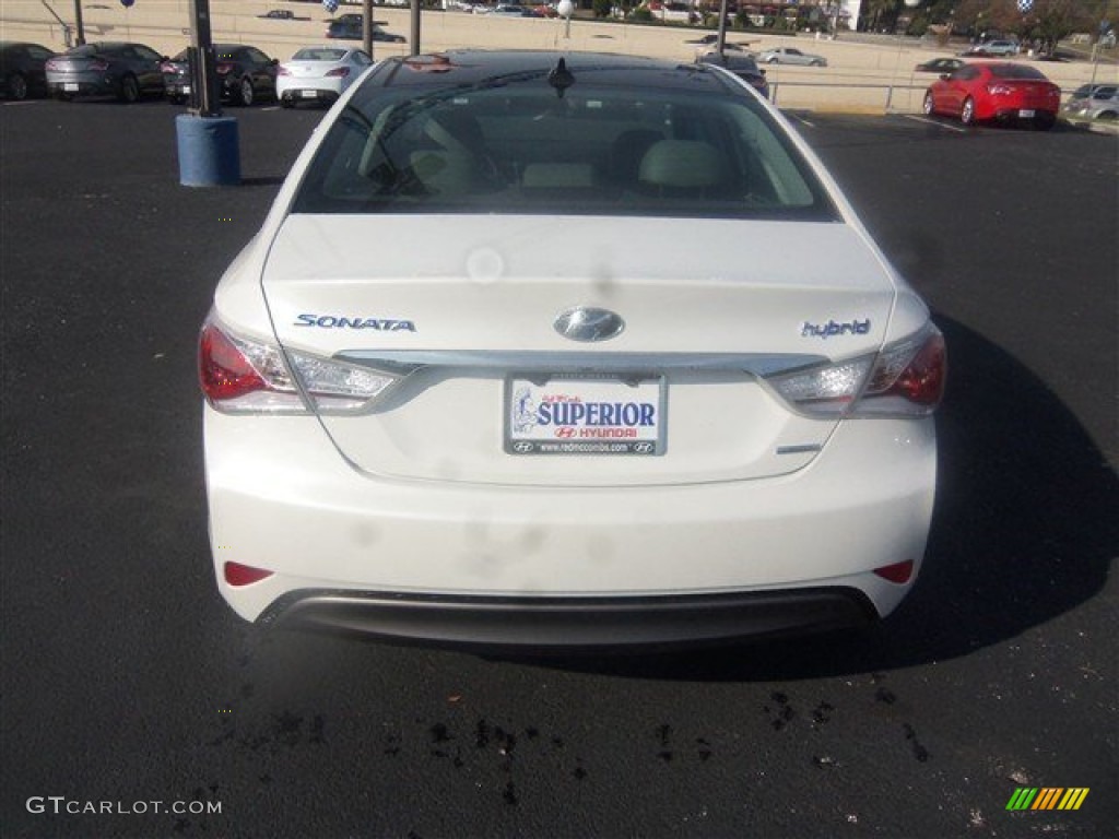 2014 Sonata Hybrid Limited - Pearl White / Gray photo #7