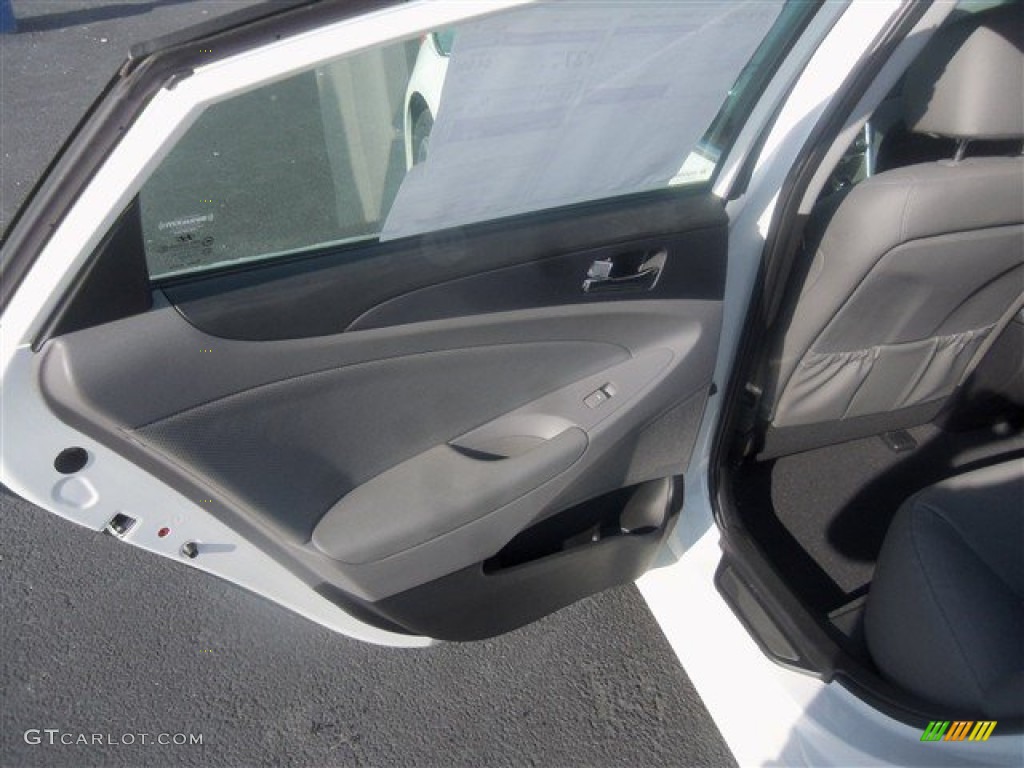 2014 Sonata Hybrid Limited - Pearl White / Gray photo #8