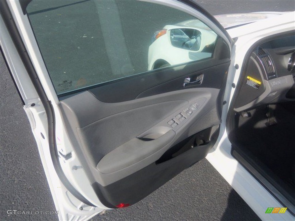 2014 Sonata Hybrid Limited - Pearl White / Gray photo #10