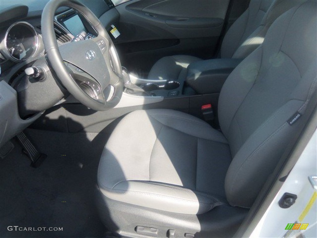 2014 Sonata Hybrid Limited - Pearl White / Gray photo #11
