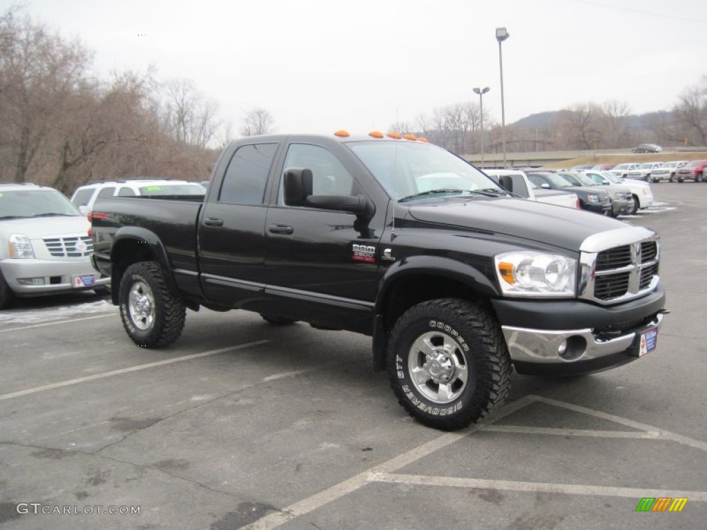 2007 Ram 2500 TRX4 Quad Cab 4x4 - Brilliant Black / Medium Slate Gray photo #3