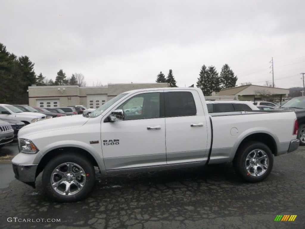 2015 1500 Laramie Quad Cab 4x4 - Bright White / Black photo #2