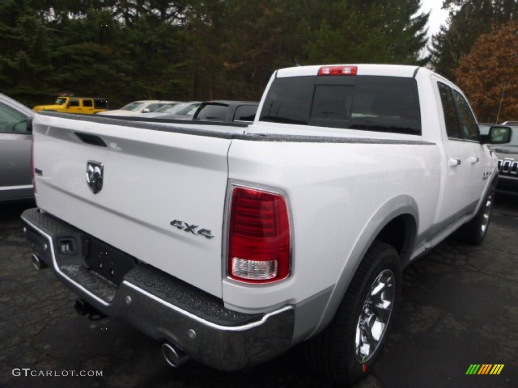 2015 1500 Laramie Quad Cab 4x4 - Bright White / Black photo #7