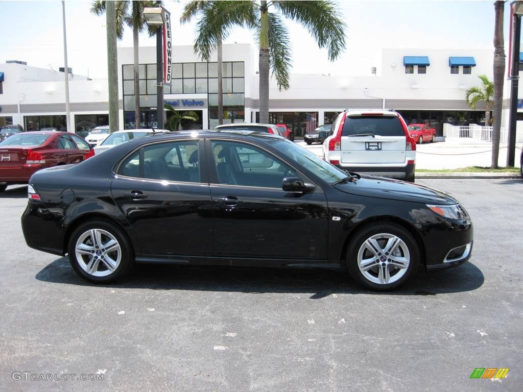 2009 9-3 Aero XWD Sport Sedan - Jet Black Metallic / Black/Parchment photo #6