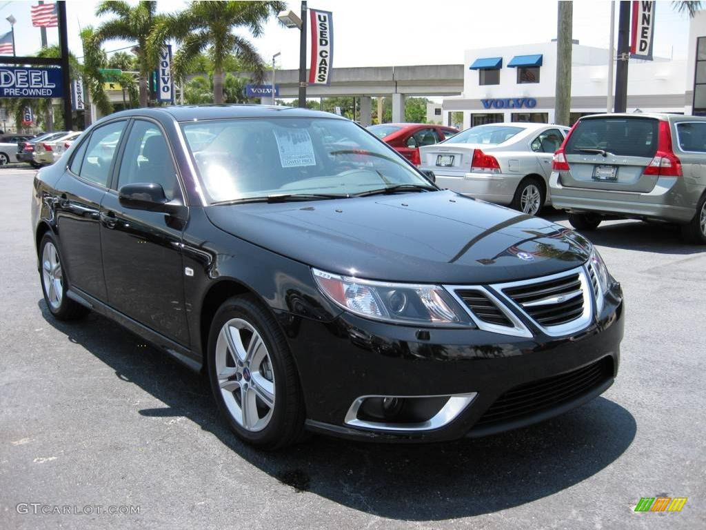 2009 9-3 Aero XWD Sport Sedan - Jet Black Metallic / Black/Parchment photo #7