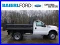 Oxford White 2015 Ford F350 Super Duty XL Regular Cab 4x4 Dump Truck