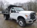 Oxford White - F350 Super Duty XL Regular Cab 4x4 Dump Truck Photo No. 2