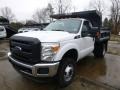 Oxford White - F350 Super Duty XL Regular Cab 4x4 Dump Truck Photo No. 4