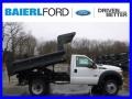 Oxford White - F550 Super Duty XL Regular Cab 4x4 Dump Truck Photo No. 1