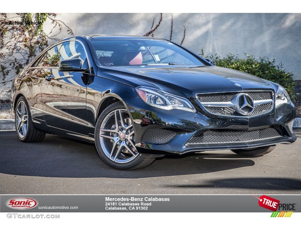 2015 E 400 Coupe - Black / Red/Black photo #1