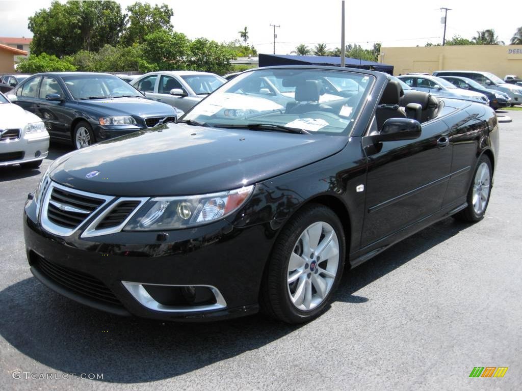 2009 9-3 Aero Convertible - Jet Black Metallic / Black/Parchment photo #1