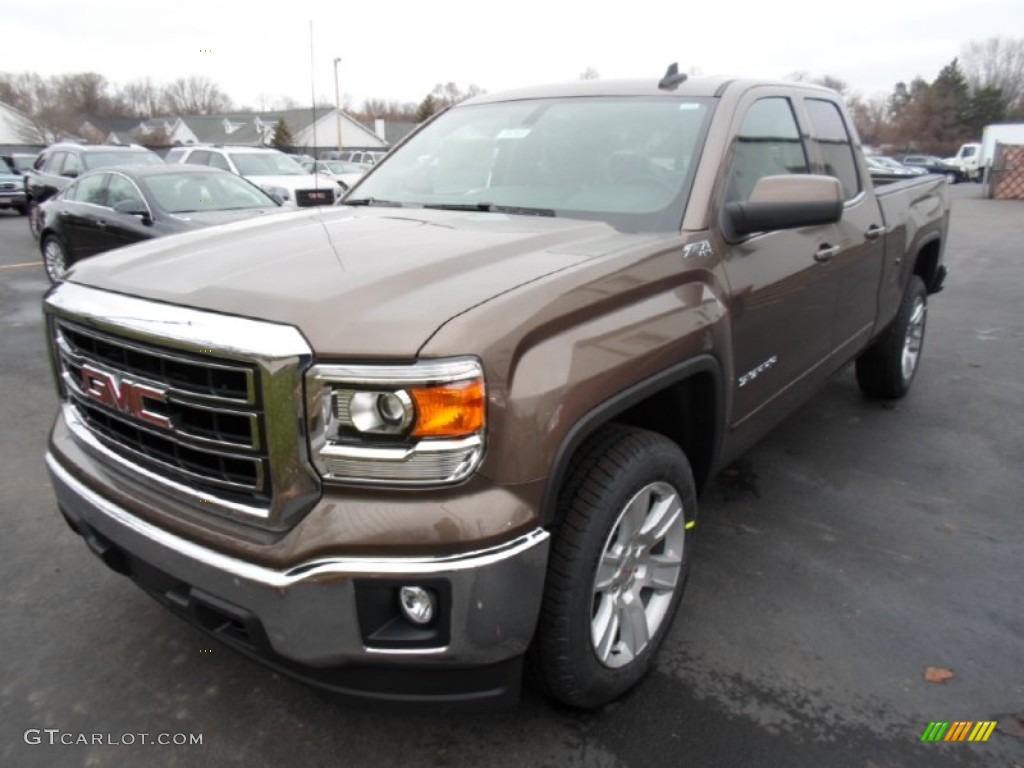 2015 Sierra 1500 SLE Double Cab 4x4 - Bronze Alloy Metallic / Jet Black photo #1