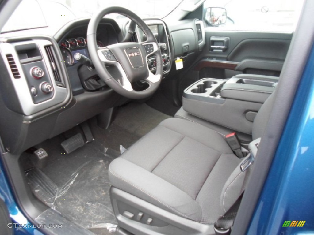 Jet Black Interior 2015 GMC Sierra 1500 SLE Crew Cab 4x4 Photo #99807278