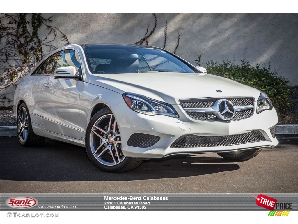 2015 E 400 Coupe - Polar White / Black photo #1