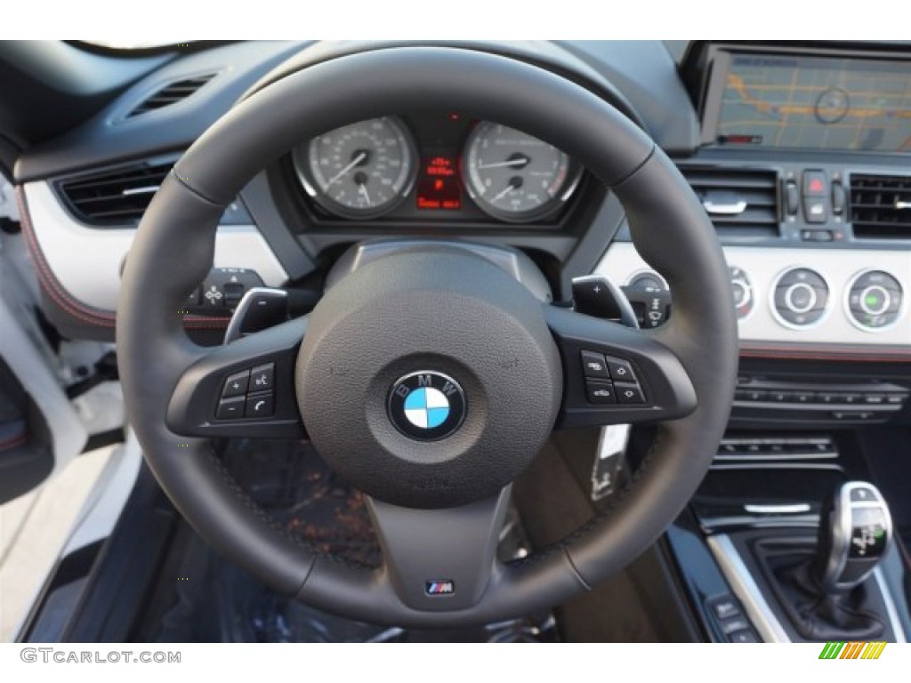 2015 BMW Z4 sDrive35is Hyper Orange Package Alcantara/Black/Orange Steering Wheel Photo #99808259