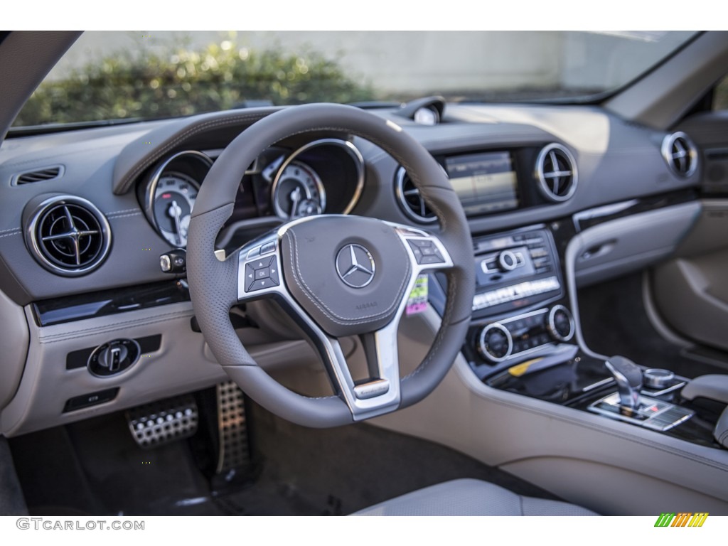 2015 Mercedes-Benz SL 400 Roadster Crystal Grey/Dark Grey Dashboard Photo #99808310