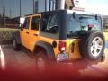 2012 Dozer Yellow Jeep Wrangler Unlimited Sport 4x4  photo #2
