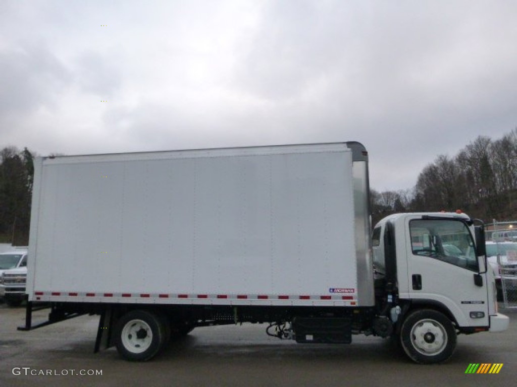 White 2015 Isuzu N Series Truck NQR Moving Truck Exterior Photo #99810694