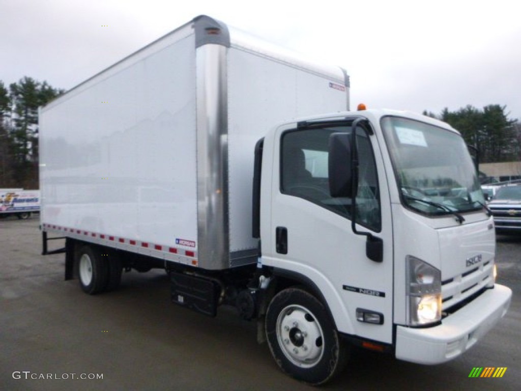 White 2015 Isuzu N Series Truck NQR Moving Truck Exterior Photo #99810713