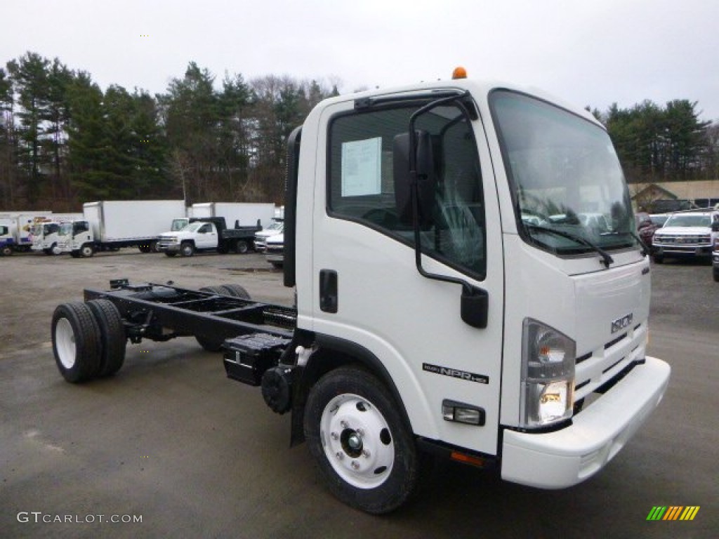 White 2015 Isuzu N Series Truck NPR-HD Chassis Exterior Photo #99811118
