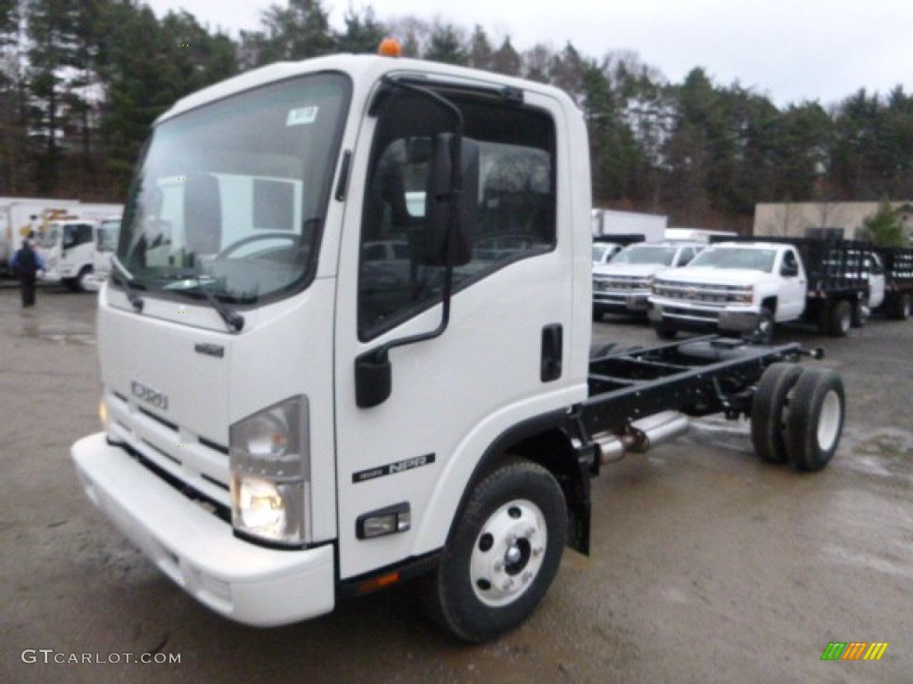 White 2015 Isuzu N Series Truck NPR Chassis Exterior Photo #99812432
