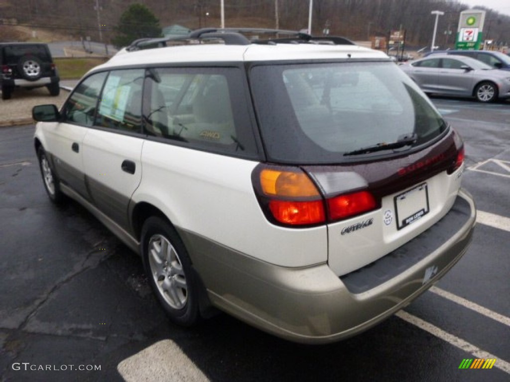 2004 Outback Wagon - White Frost Pearl / Beige photo #3